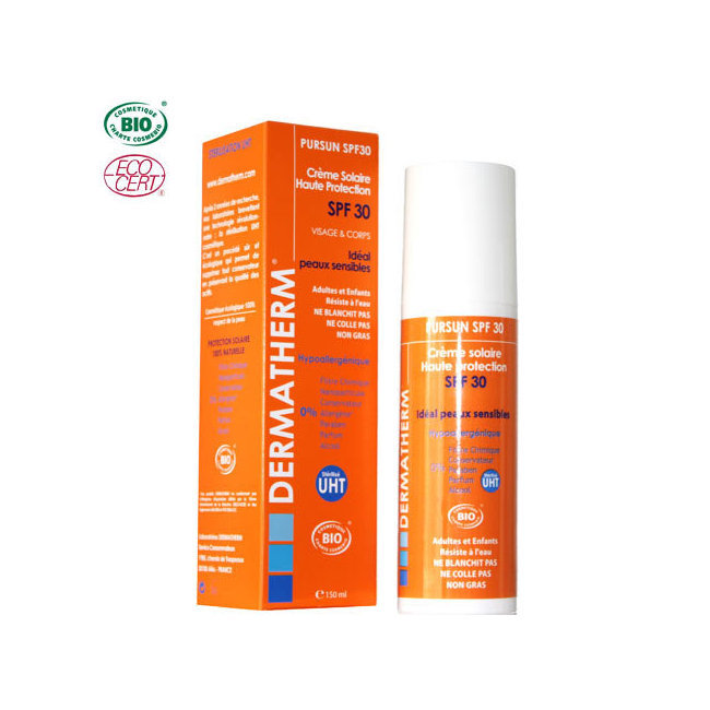 PurSun Cr eme solaire bio SPF 30 Visage & Corps 150ml