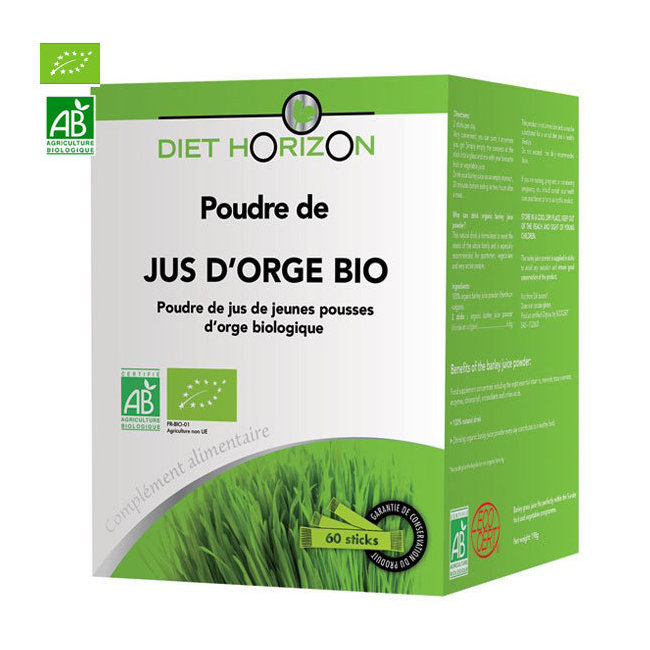 Poudre de jus d'orge bio 60 sticks