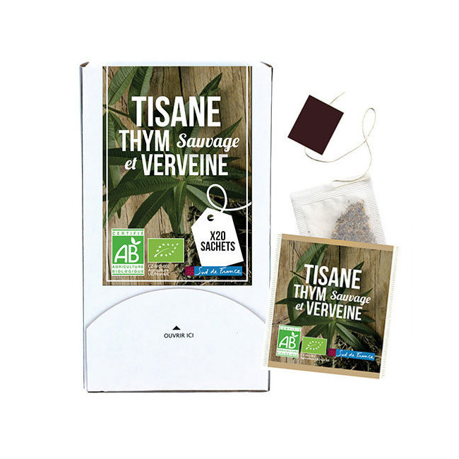 Tisane Thym sauvage et Verveine bio 20 sachets