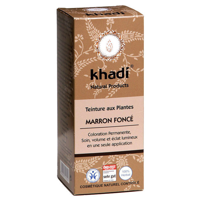 Marron fonc   - Coloration v  g  tale naturelle 100g