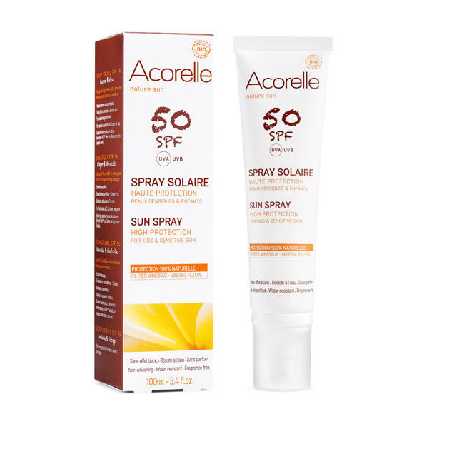 Spray solaire bio SPF50 Haute protection - Enfants et peaux sensibles - 100ml