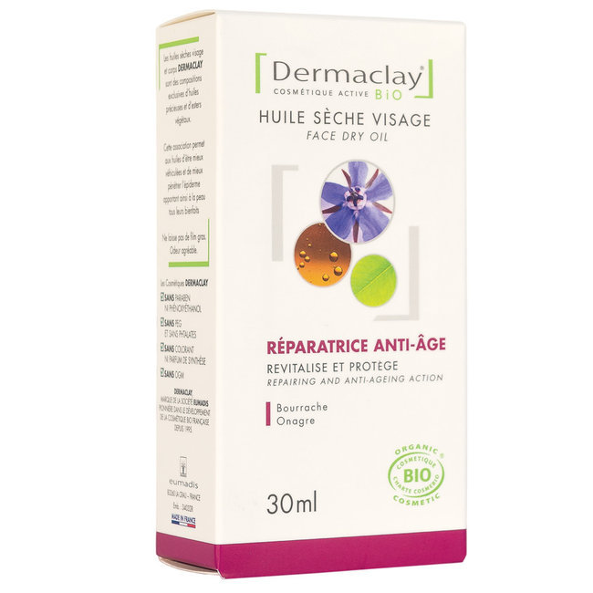 Huile S eche Visage Bio Onagre Bourrache Anti  age 30ml