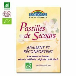 Pastilles de secours bio sans alcool - Fleurs de Bach Rescue 30g