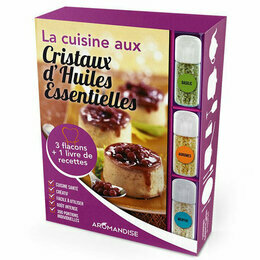 Livre Coffret initiation &agrave; la cuisine aux Cristaux huiles essentielles