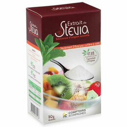 Extrait de St&eacute;via en poudre - Bo&icirc;te de 50g
