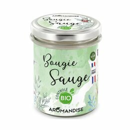 FLO200009 - Bougie d'ambiance Sauge Bio - 100% végétale - 150g 