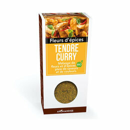 Fleurs d'&eacute;pices bio Tendre Curry pour la cuisine 40g