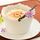 Riz au lait aux fleurs de mauve