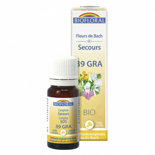 Remède de secours - Fleurs de Bach bio Rescue sans alcool granules 10g