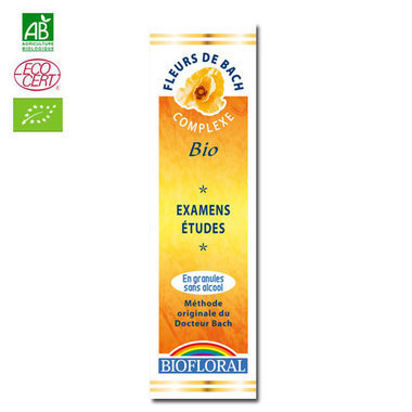 Examens - Complexe n°14 Fleurs de Bach bio granules sans alcool 10g