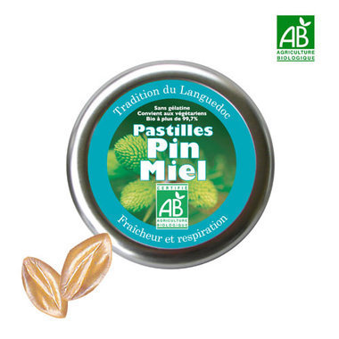 Pastilles bio Pin et Miel 45g - Fraîcheur et respiration