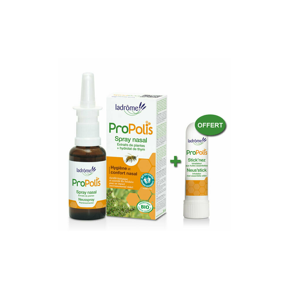 Duo Spray Nasal à la Propolis + Stick'nez OFFERT