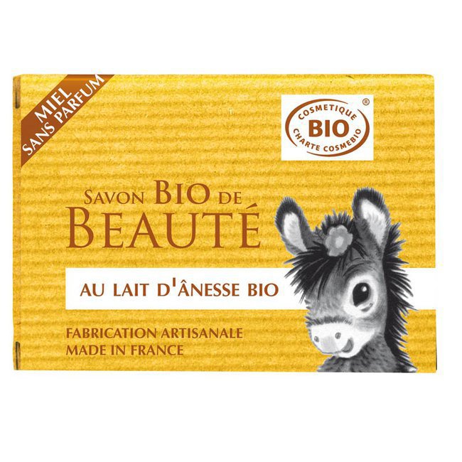 Savon au lait d'anesse bio au miel sans parfum 100g