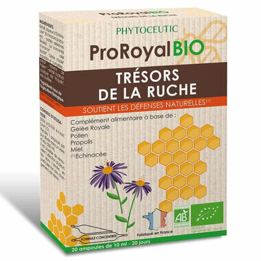 Trésors de la ruche bio à la gelée royale - 20 ampoules