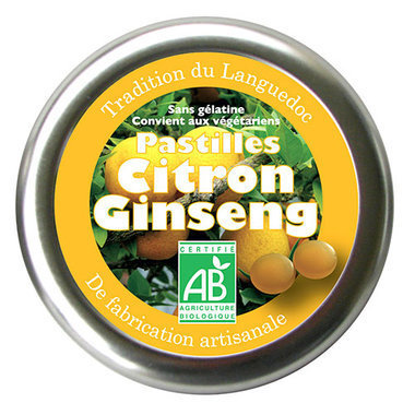 Pastilles bio Citron Ginseng 45g