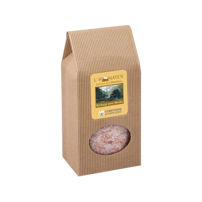 Sel rose de l'Himalaya - Recharge 1kg pour moulin