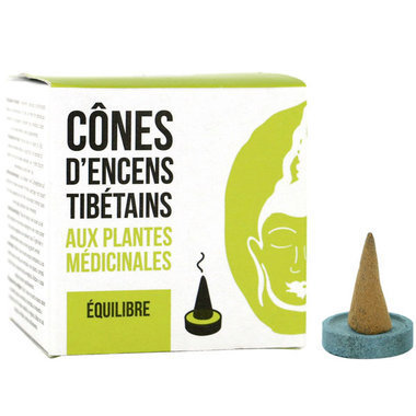 Cône d'encens Tibétains Equilibre aux plantes médicinales - 15 cônes
