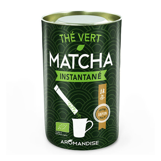 Thé Vert Matcha instantané bio 25 sticks Aromandise - Acheter sur
