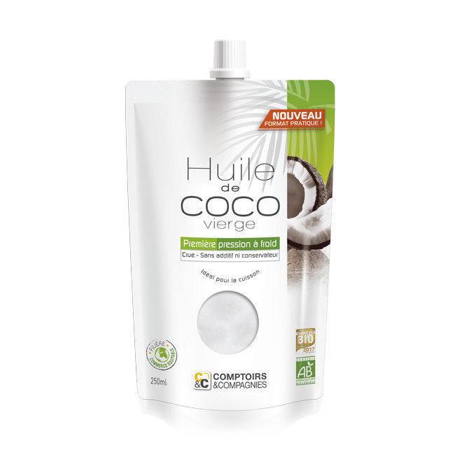 Huile de coco vierge bio - Doypack 250ml