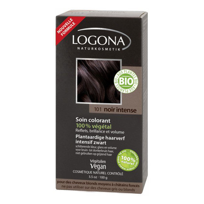 Noir intense - Soin colorant végétal - Reflets pour cheveux blonds à châtains 100g