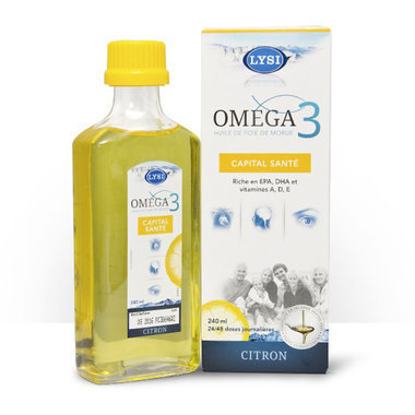 Oméga 3 Capital Santé - Huile de foie de morue citron - 240ml