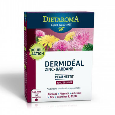 Dermidéal - Zinc Bardane - Peau nette - 30 comprimés