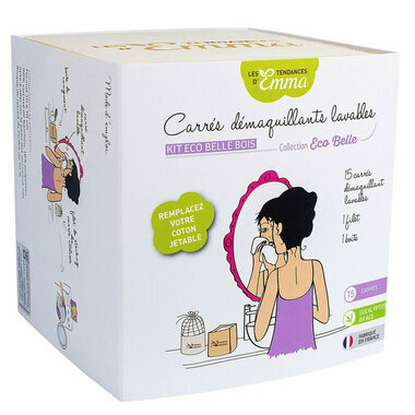 Kit Eco Belle Bois Eucalyptus - 15 carrés démaquillants lavables