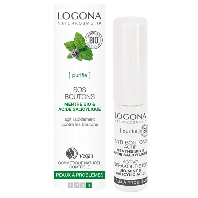 Gel SOS boutons Menthe bio - Peaux jeunes à problèmes 6ml