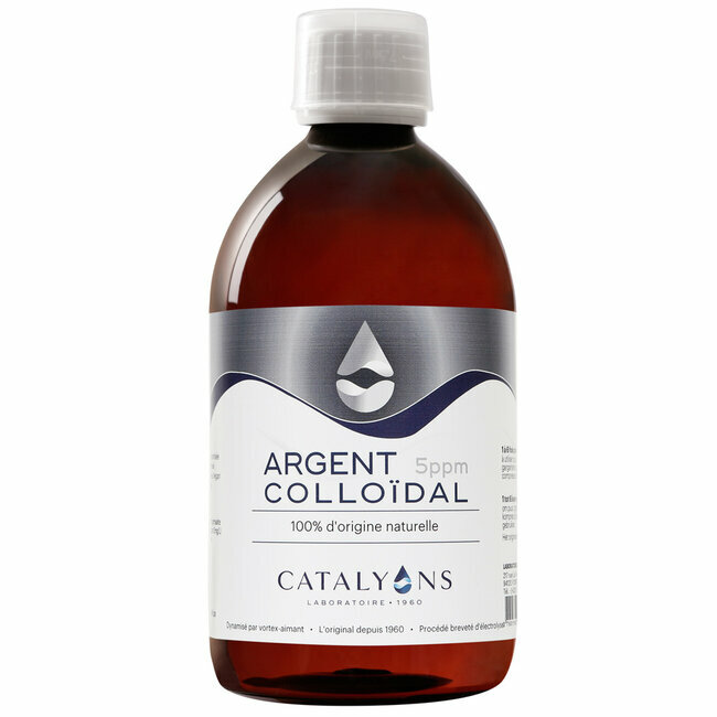 Argent Colloïdal 5 ppm - Antibactérien - Flacon 500 ml