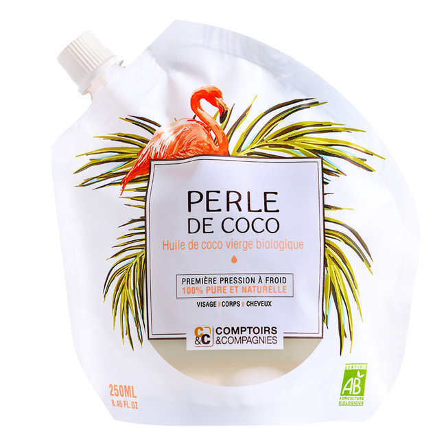 Perle de coco - Huile de coco vierge bio - Visage, Cheveux, Corps 250ml