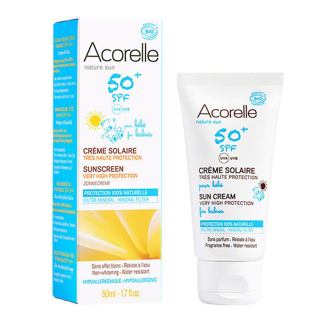 Creme Solaire Bio Acorelle Spf50 Pour Bebe Tres Haute Protection Clairenature Com Creme Solaire Bio Acorelle Spf50 Pour Bebe Tres Haute Protection Clairenature Com