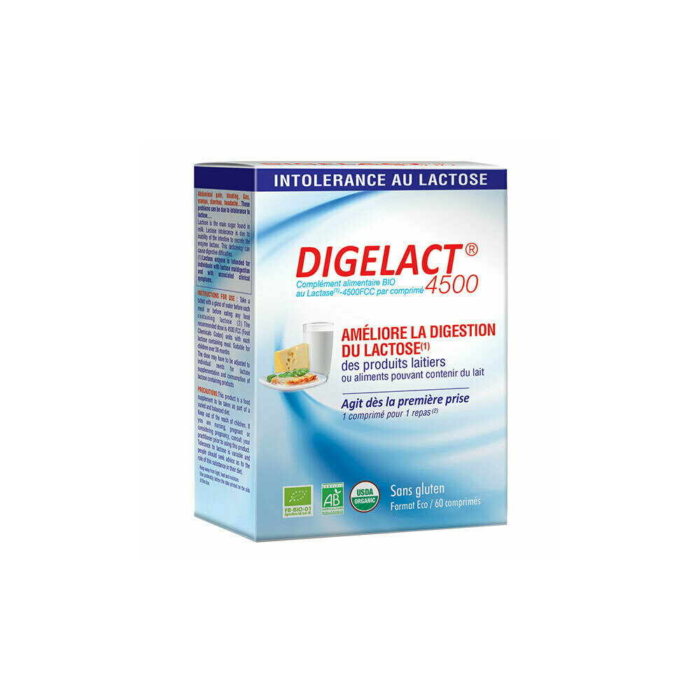 Digelact 4500 bio - Intolérance au lactose - 60 comprimés