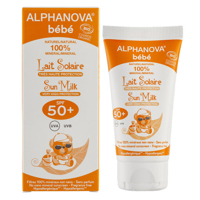 Creme Solaire Bebe Bio Spf 50 Tres Haute Protection Alphanova 50 Ml Clairenature Com