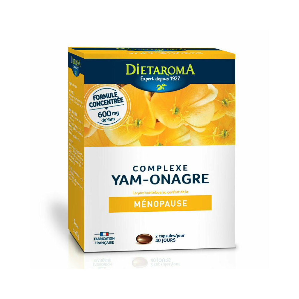 Complexe Yam Onagre - Ménopause - 80 capsules