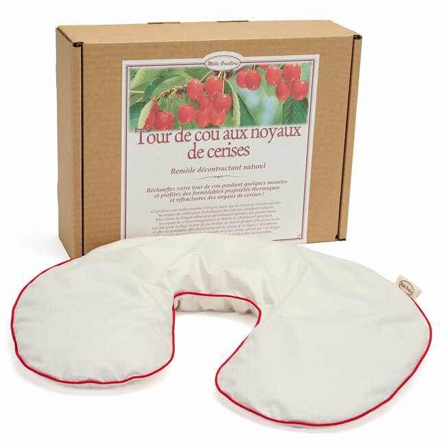 Coussin nuque noyaux de cerises BIO