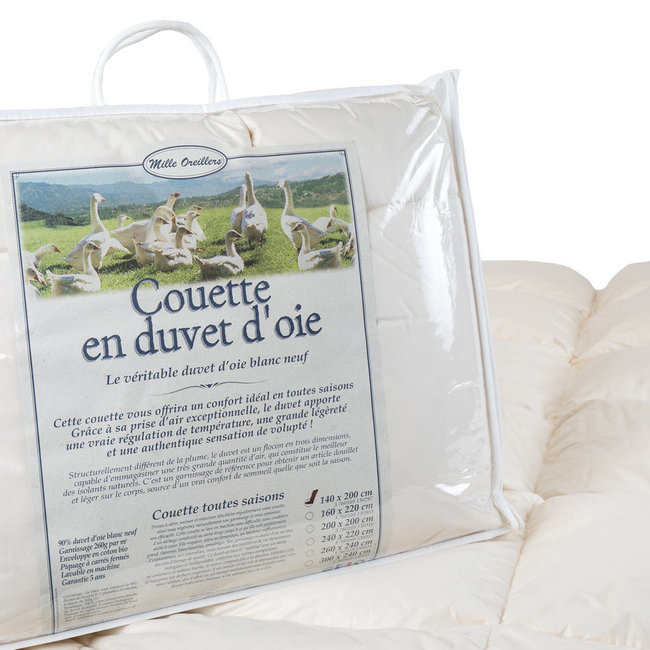 Couette duvet d'oie 140x200 cm Mille Oreillers - Acheter chez