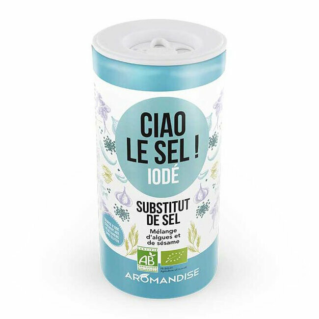 Ciao Le Sel Iodé - Substitut de Sel bio 70g Aromandise - Acheter chez  Clairenature