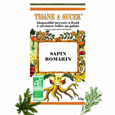 Tisane à sucer - Sapin Romarin bio - 25 pastilles