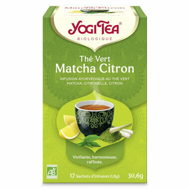 Yogi Tea Thé Vert Matcha Citron bio 17 sachets