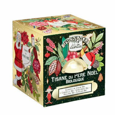 Tisane bio du Père Noël - Coffret cube métal 24 infusettes