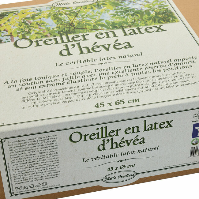 Oreiller pour enfant en caoutchouc biologique