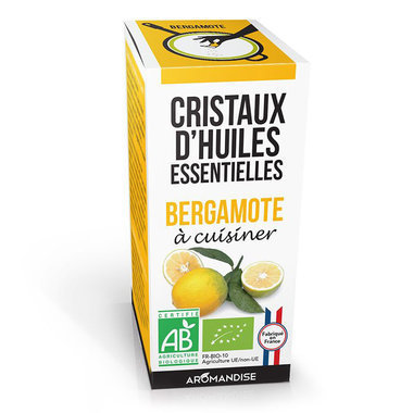 Cristaux d'huiles essentielles Bergamote bio 10g