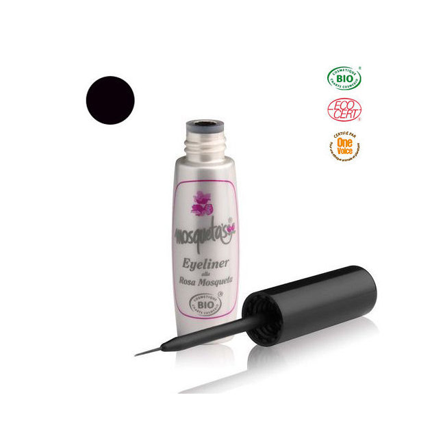 Eyeliner Bio Noir à l'huile de rose musquée du Chili 5ml