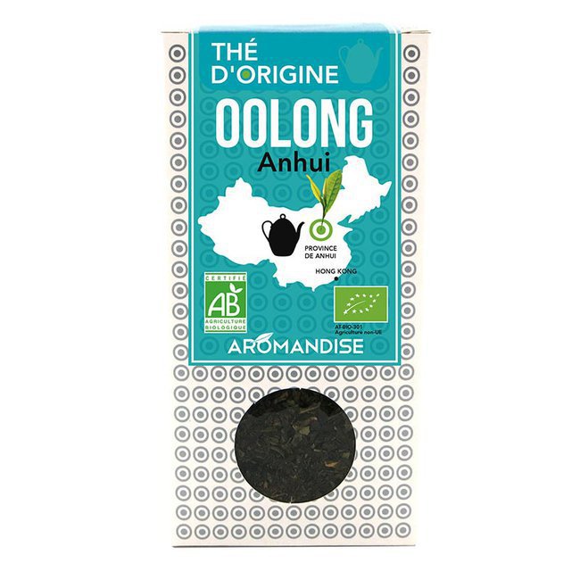 Thé bleu-vert Oolong bio de Chine - Boîte de 70g