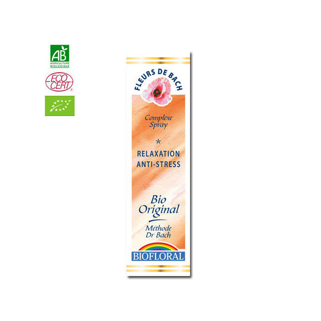 Relaxation - Complexe n°9 Fleurs de Bach bio Spray 20ml