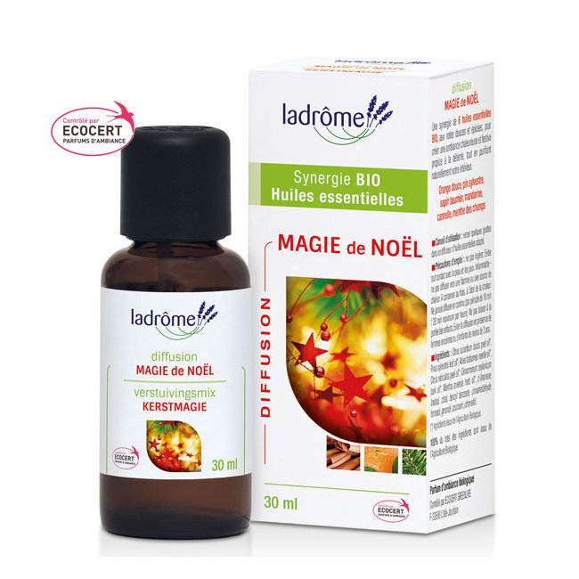 Magie de Noël - Mélange huiles essentielles bio pour diffuseur Ladrôme
