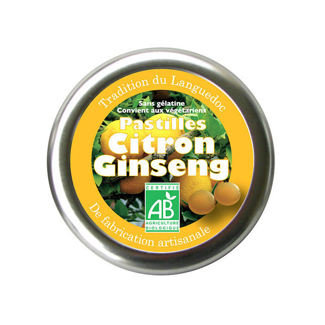 Pastilles bio Citron Ginseng 45g