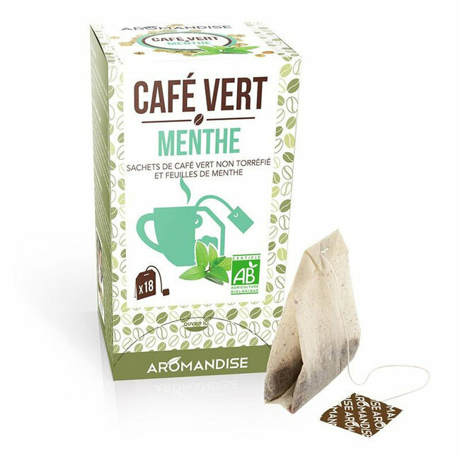 Café vert Menthe bio 18 sachets