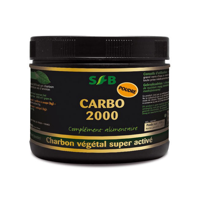 Carbo 2000 - Charbon végétal super activé en poudre - pot 100 g