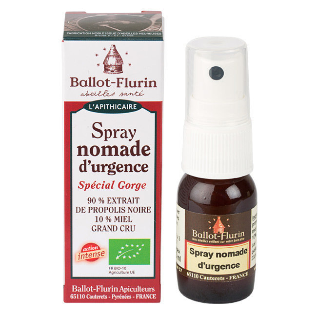 Spray nomade d'urgence bio à la propolis 15ml